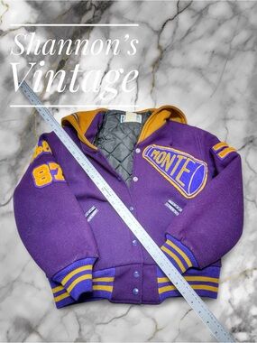 Monte VNTG 80’s made in USA sz Medium Sailor Collar “Holly” Letterman Jacket